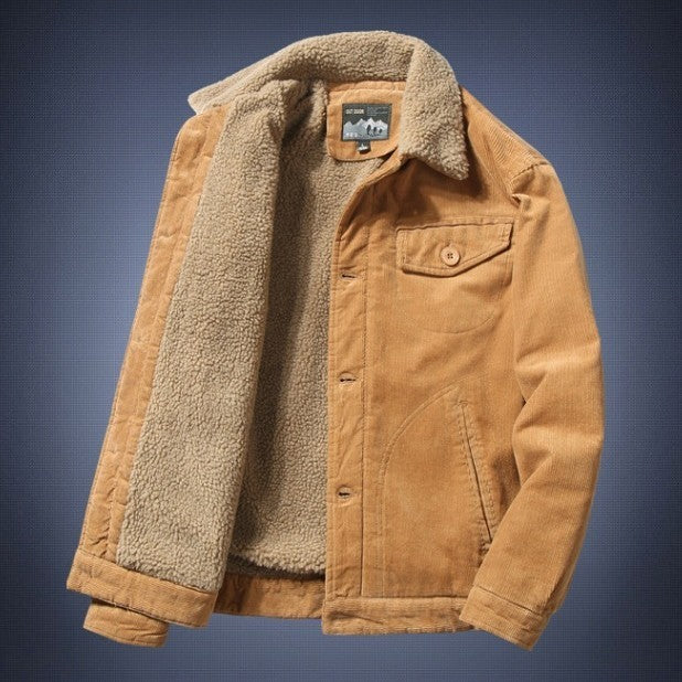 Men’s Stand Collar Casual Warm Cotton Coat – Lightweight Winter Jacket for Everyday Wear