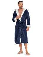 RONGTAI Long Fleece Bathrobe for Men & Women – Ultra Soft, Warm, and Cozy Unisex Winter Robe