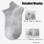 3 Pairs Men’s Low Athletic Socks – Cushioned Breathable Running & Sports Crew Socks
