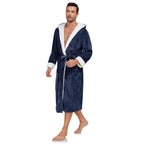 RONGTAI Long Fleece Bathrobe for Men & Women – Ultra Soft, Warm, and Cozy Unisex Winter Robe