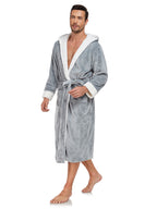 RONGTAI Long Fleece Bathrobe for Men & Women – Ultra Soft, Warm, and Cozy Unisex Winter Robe