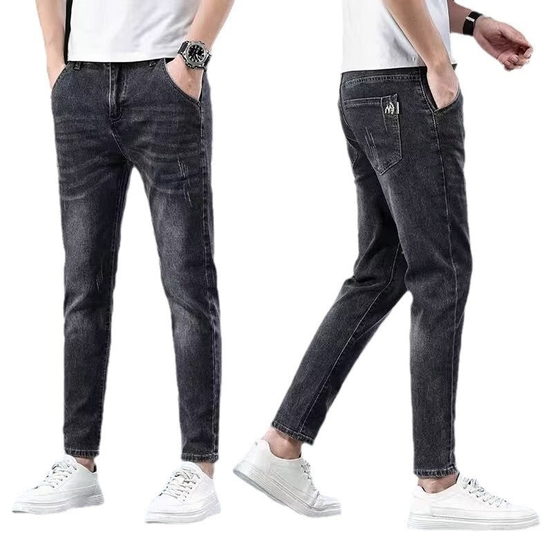 Men’s Summer Thin Stretch Jeans – Lightweight Breathable Slim Fit Denim Pants