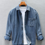 Men’s Cowboy Denim Shirt Jacket – Autumn & Winter Casual Versatile Outerwear