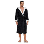 RONGTAI Unisex Long Fleece Bathrobe – Ultra Soft, Warm, and Cozy Winter Robe for Men & Women
