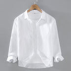 Men’s Pure Linen Shirt – Breathable All-Match Casual Summer Fashion Top