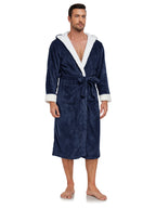 RONGTAI Long Fleece Bathrobe for Men & Women – Ultra Soft, Warm, and Cozy Unisex Winter Robe