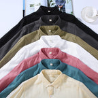 Men’s Pure Linen Shirt – Breathable All-Match Casual Summer Fashion Top