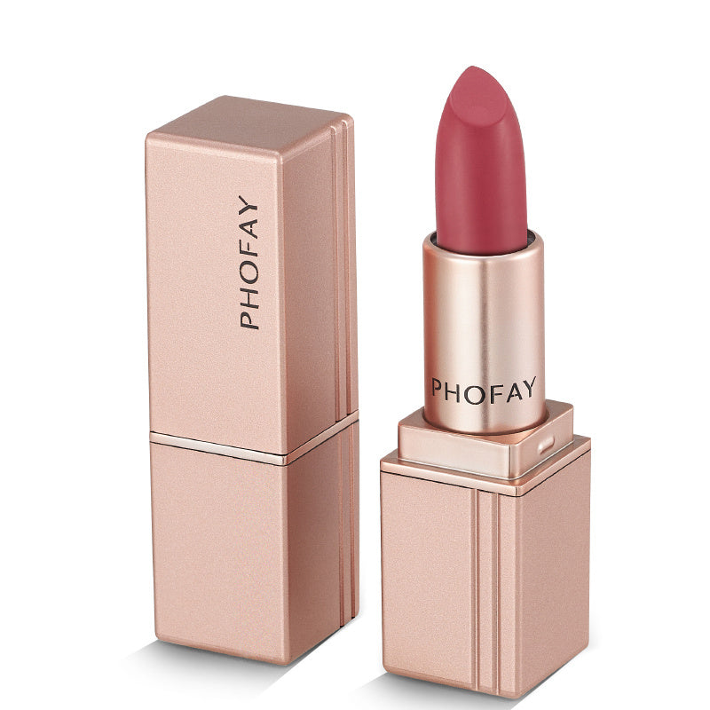 PHOFAY Matte Lipstick – Long-Lasting Velvet Finish, Smudge-Proof Hydrating Lip Color