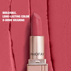 PHOFAY Matte Lipstick – Long-Lasting Velvet Finish, Smudge-Proof Hydrating Lip Color