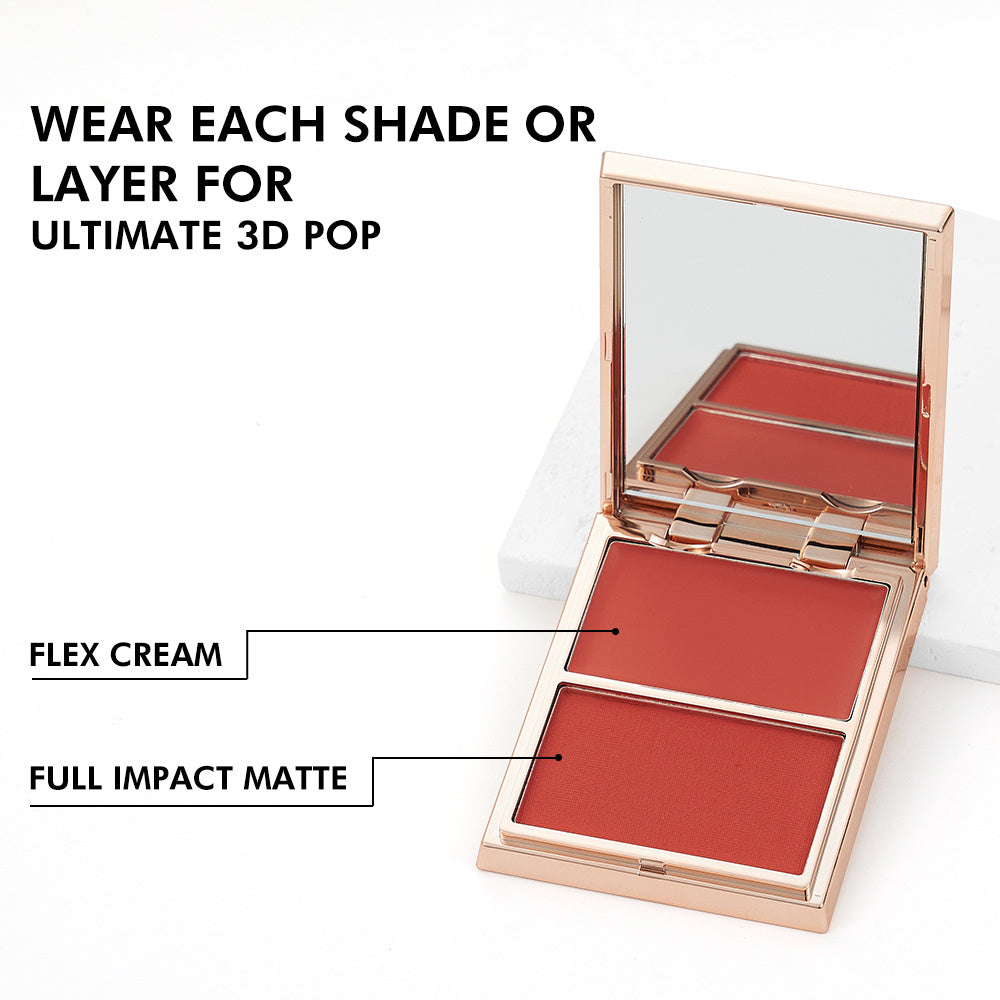 PHOFAY Double-Take Cream & Powder Blush Duo – Buildable Glow For A Natural Radiant Finish