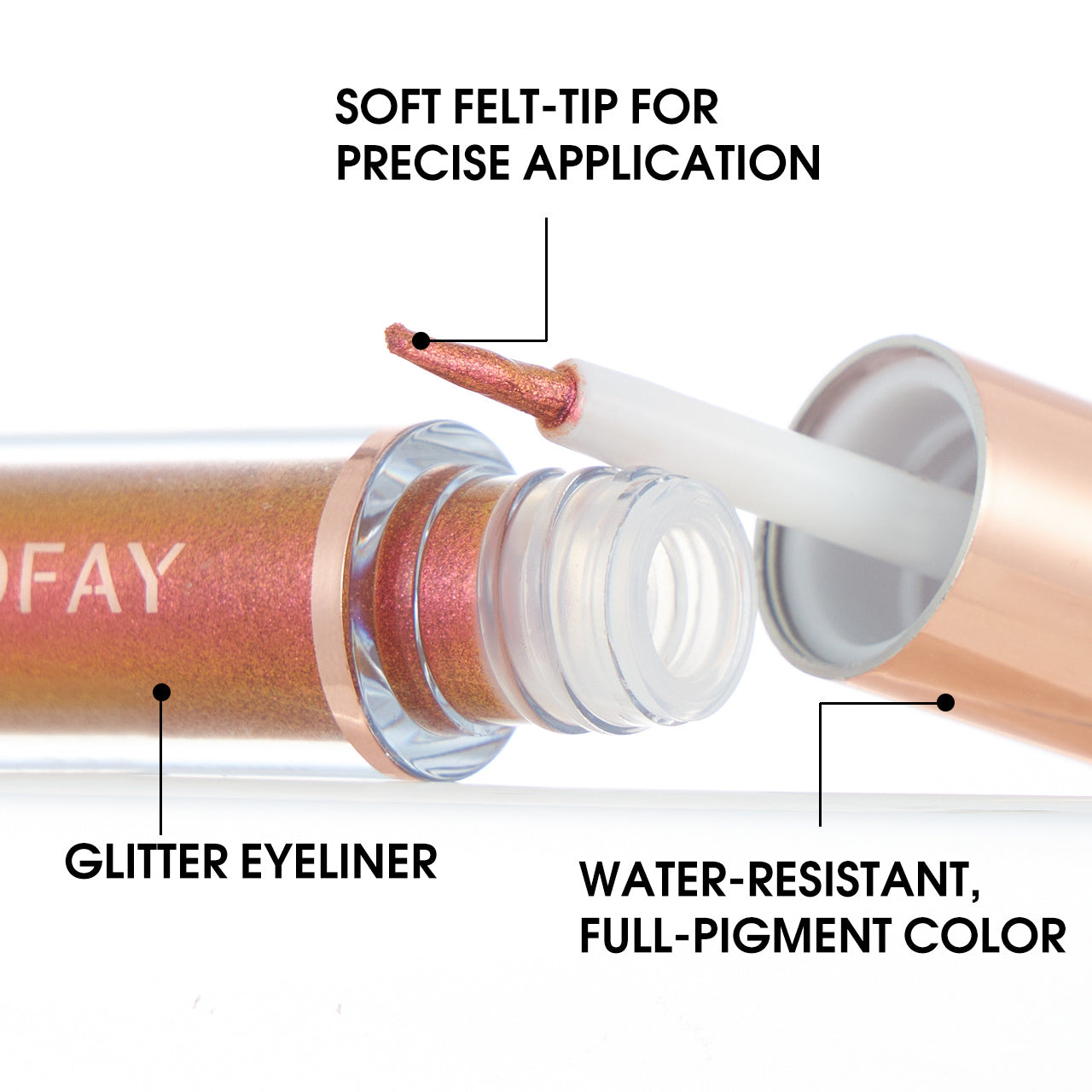 PHOFAY Liquid Glitter Eyeliner Set – Shimmer Waterproof Long-Lasting Eye Makeup For Sparkling Looks