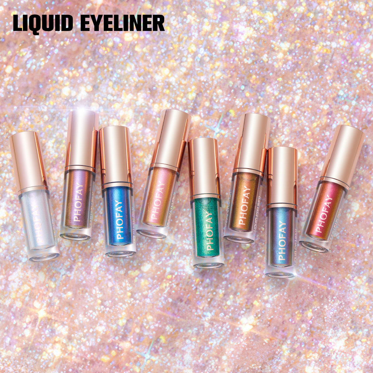 PHOFAY Liquid Glitter Eyeliner Set – Shimmer Waterproof Long-Lasting Eye Makeup For Sparkling Looks