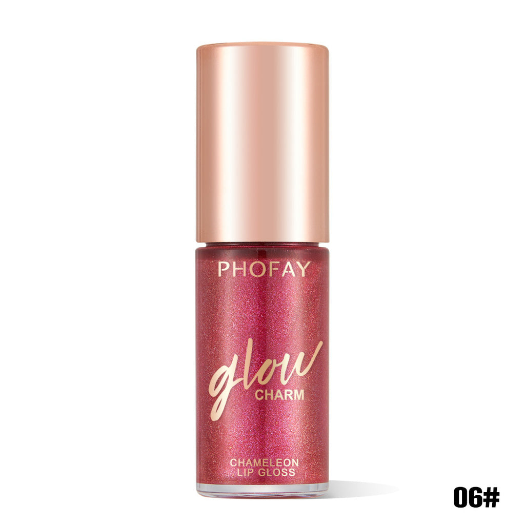 PHOFAY Moisturizing Shimmer Lip Gloss – Hydrating Gloss with Sparkling Finish for Soft, Luminous Lips