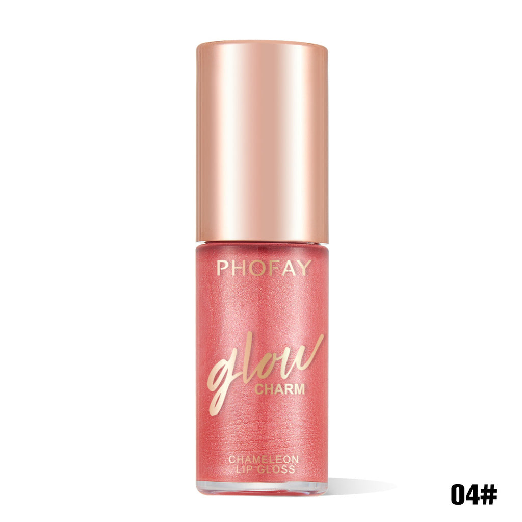 PHOFAY Moisturizing Shimmer Lip Gloss – Hydrating Gloss with Sparkling Finish for Soft, Luminous Lips