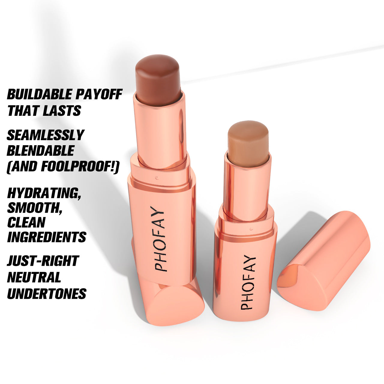 PHOFAY Contour Stick – Cream-to-Powder Sculpting Stick for Defined, Natural-Looking Contours