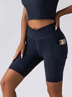 Women’s High-Waist Biker Shorts – Tummy Control Seamless Yoga & Gym Shorts with Pockets