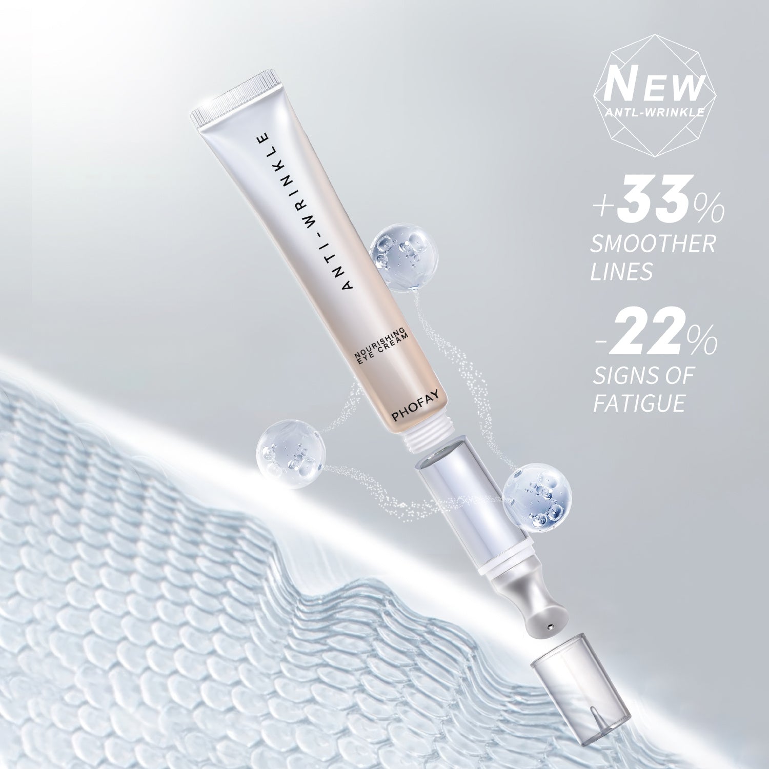 PHOFAY Anti-Wrinkle Moisturizing Eye Cream – Hydrating & Firming Eye Treatment for Dark Circles and Fine Lines