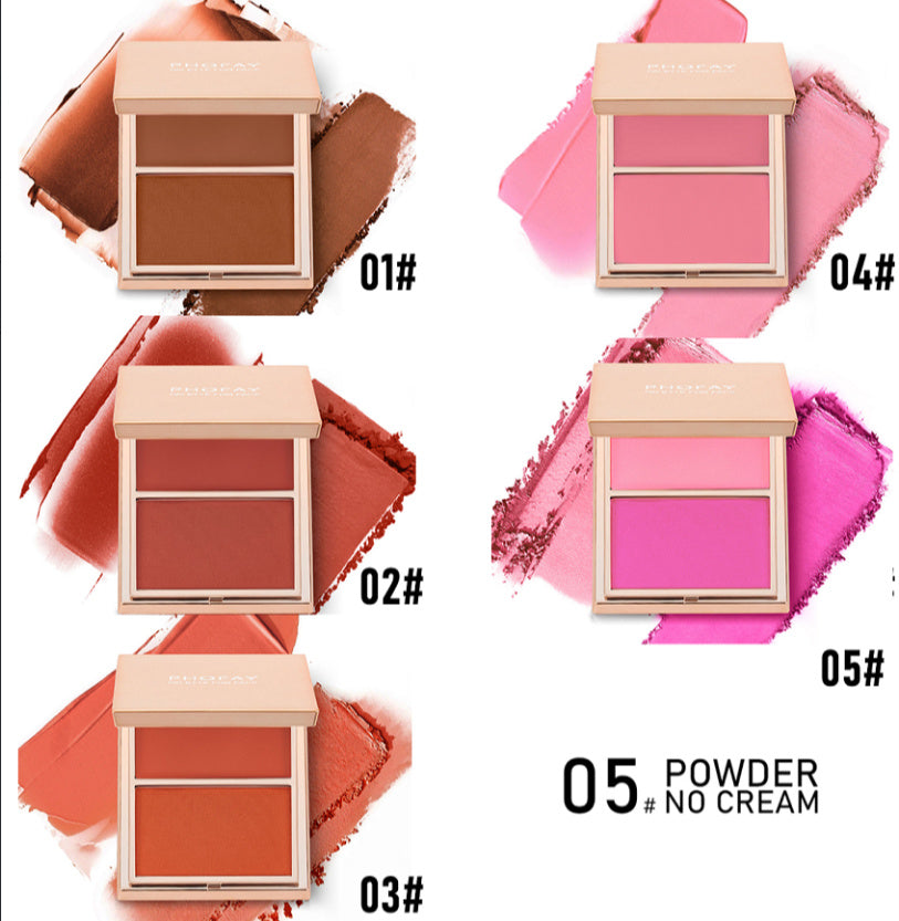 PHOFAY Double-Take Cream & Powder Blush Duo – Buildable Glow For A Natural Radiant Finish