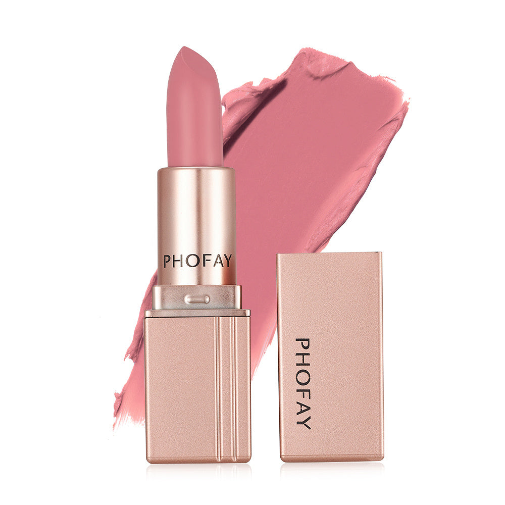 PHOFAY Matte Lipstick – Long-Lasting Velvet Finish, Smudge-Proof Hydrating Lip Color