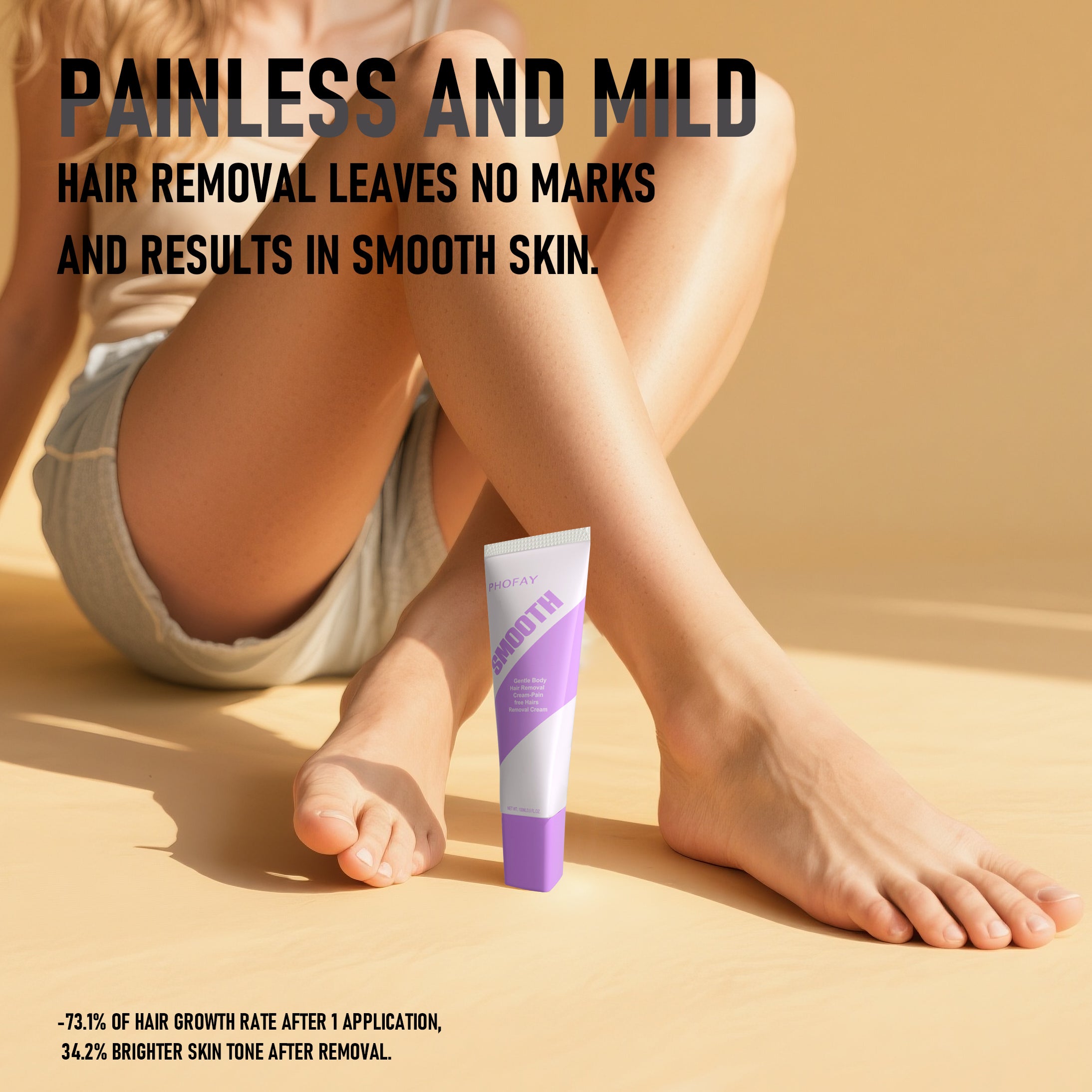 PHOFAY Pain-Free Hair Removal Cream – Gentle & Effective Depilatory for Smooth Skin