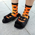 Halloween Winter Cute Warm Home Slippers for Women – Cozy Indoor Plush Shoes