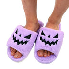 Halloween Winter Cute Warm Home Slippers for Women – Cozy Indoor Plush Shoes