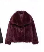 Women’s Winter Plush Coat – Thick Warm Fluffy Lapel Jacket for Casual & Chic Outfits