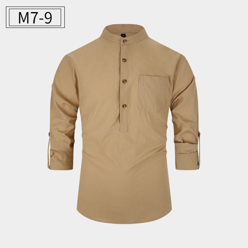 New Men’s Cotton Shirt – Casual Style Breathable Long Sleeve Everyday Wear