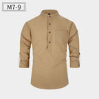 New Men’s Cotton Shirt – Casual Style Breathable Long Sleeve Everyday Wear