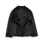 Women’s Winter Plush Coat – Thick Warm Fluffy Lapel Jacket for Casual & Chic Outfits