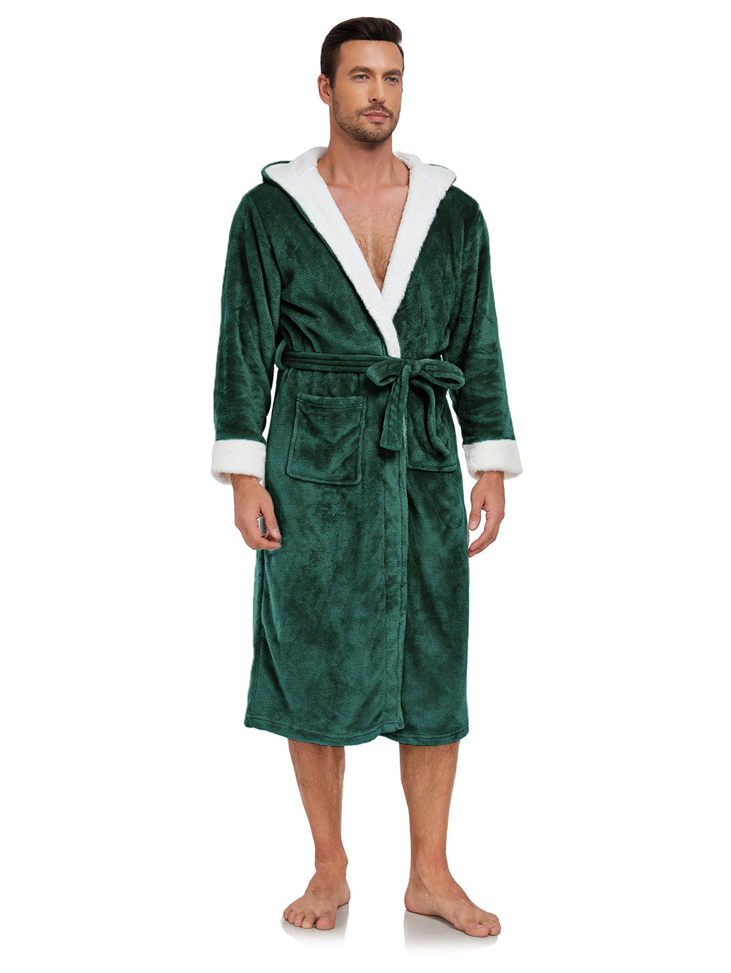 RONGTAI Long Fleece Bathrobe – Ultra Soft, Warm, and Cozy Winter Robe for Men & women