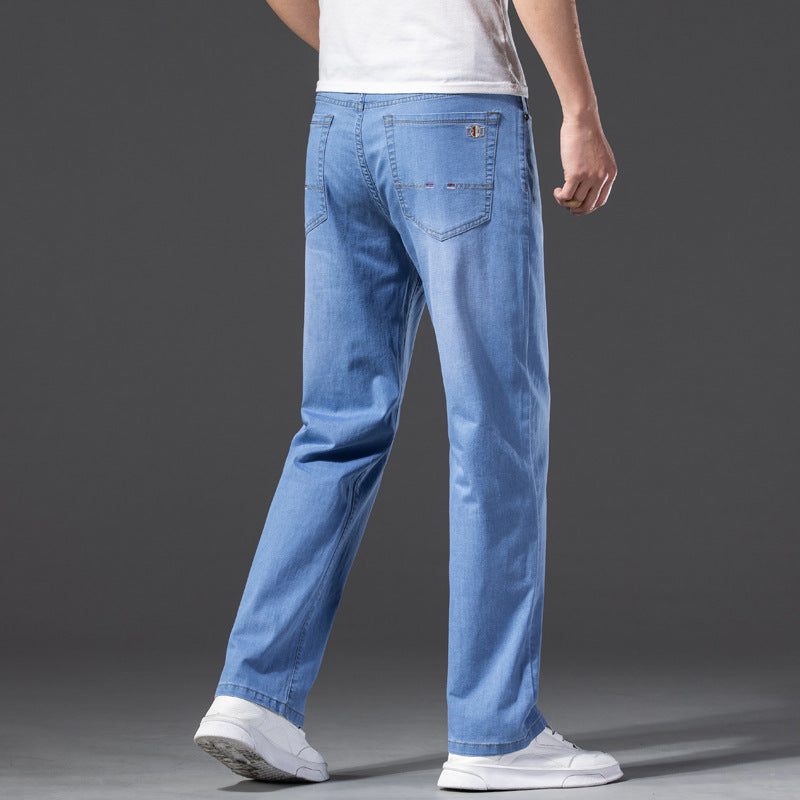 Men’s Loose Oversized Stretch Jeans – Relaxed Fit Denim with Slimming Effect & Modern Style