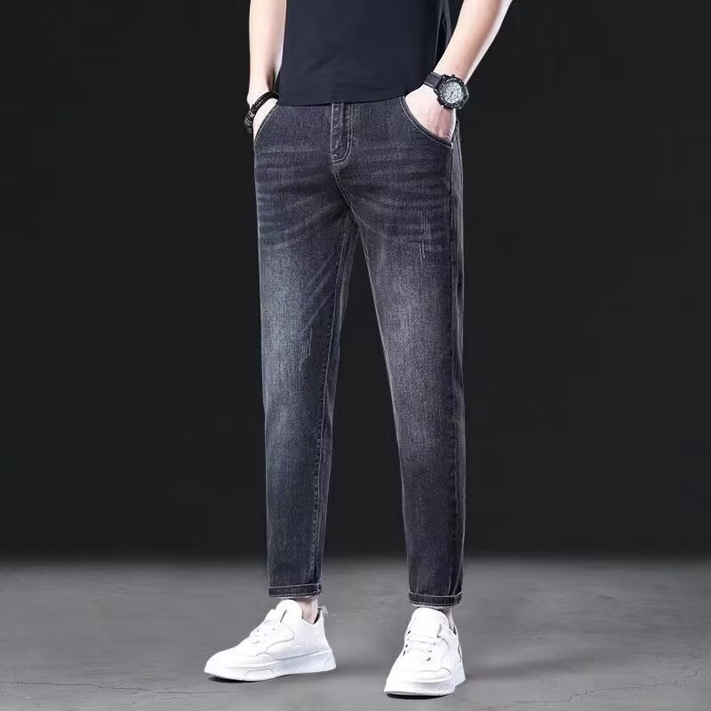 Men’s Summer Thin Stretch Jeans – Lightweight Breathable Slim Fit Denim Pants