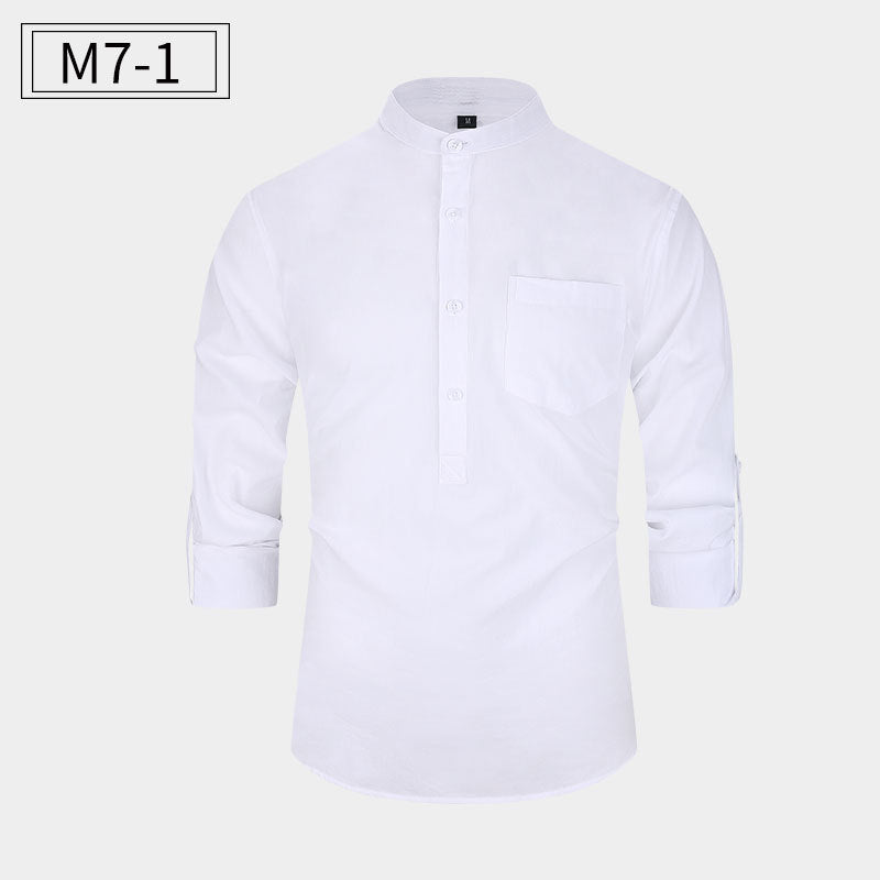 New Men’s Cotton Shirt – Casual Style Breathable Long Sleeve Everyday Wear