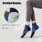 6 Pairs Women’s Compression Sports Socks – Cushioned Breathable Crew Socks for Running, Hiking & Fitness