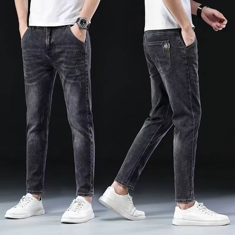 Men’s Summer Thin Stretch Jeans – Lightweight Breathable Slim Fit Denim Pants