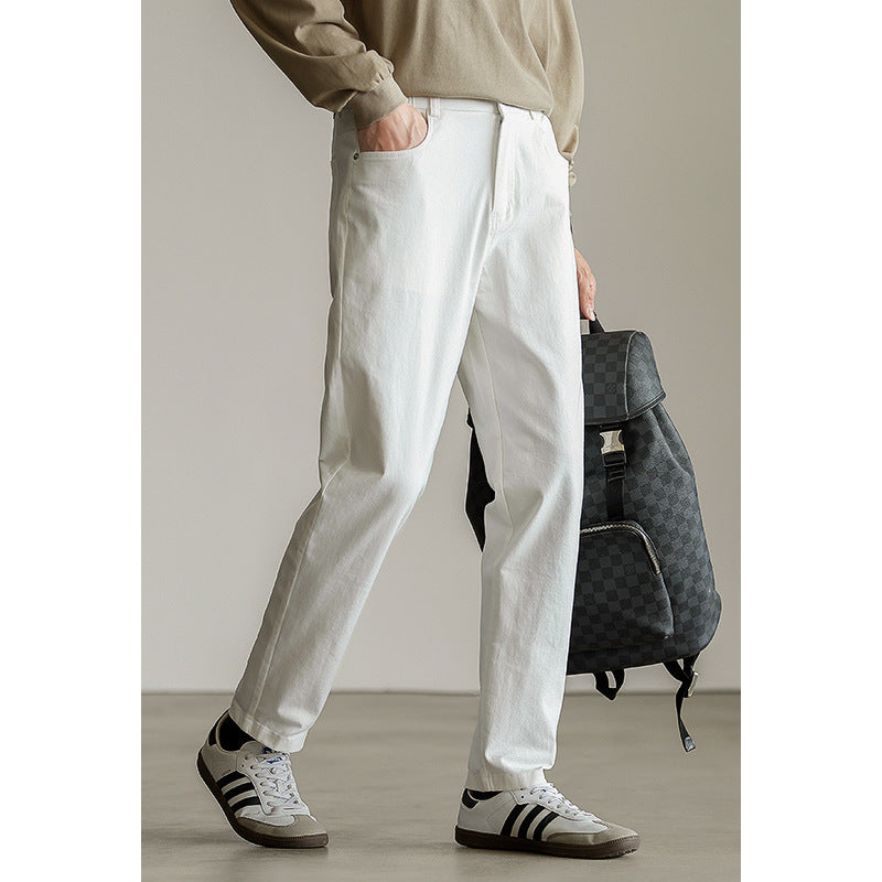 Men’s American-Style Heavy Stretch Jeans – Durable Thick Denim Pants with Classic Fit