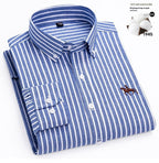 Men’s Cotton Long-Sleeved Casual Shirt – Soft Breathable Everyday Button-Down Top