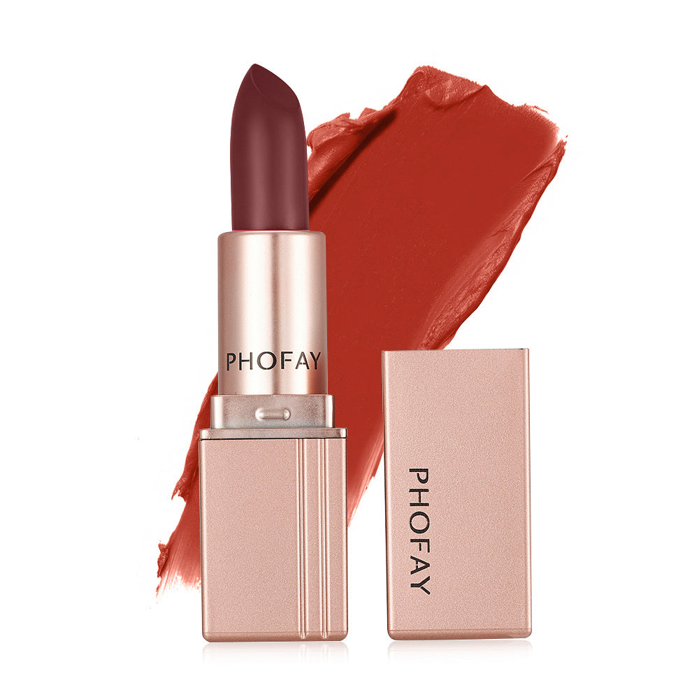 PHOFAY Matte Lipstick – Long-Lasting Velvet Finish, Smudge-Proof Hydrating Lip Color