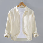 Men’s Pure Linen Shirt – Breathable All-Match Casual Summer Fashion Top