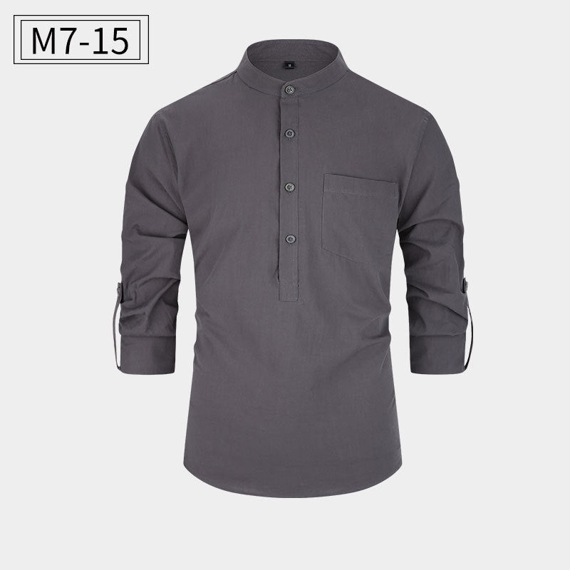 New Men’s Cotton Shirt – Casual Style Breathable Long Sleeve Everyday Wear