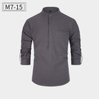 New Men’s Cotton Shirt – Casual Style Breathable Long Sleeve Everyday Wear