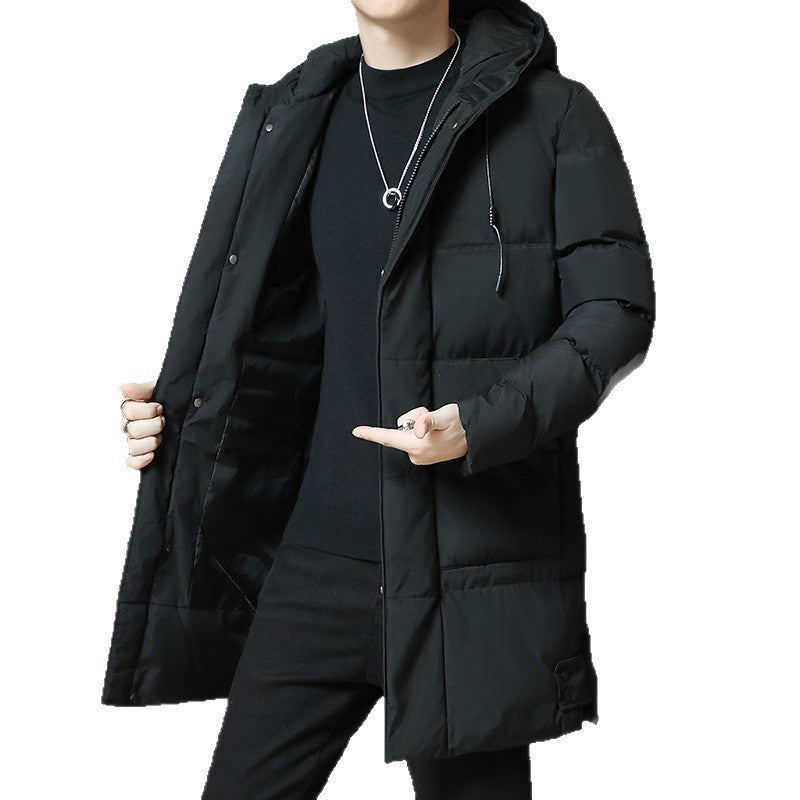 Men’s Winter Leisure Hooded Cotton Jacket – Warm Plus Size Casual Outerwear for Cold Weather