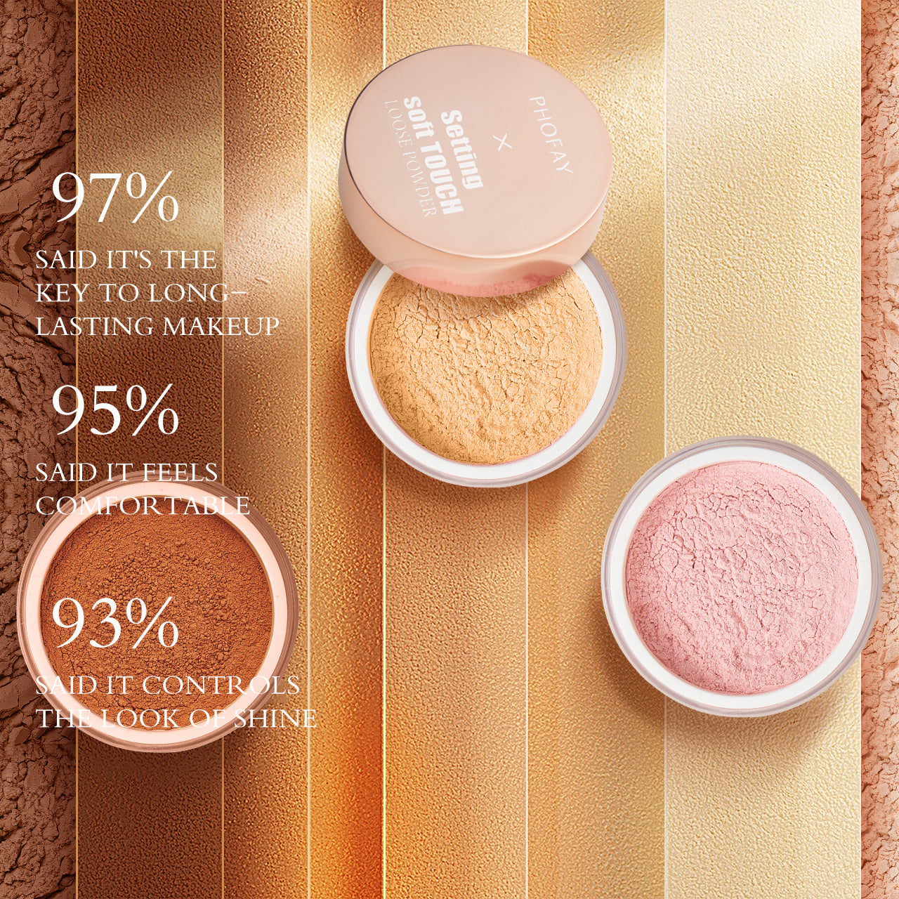 PHOFAY Soft Touch Loose Setting Powder – Lightweight, Oil-Control & Smooth Matte Finish