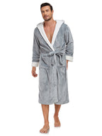 RONGTAI Long Fleece Bathrobe for Men & Women – Ultra Soft, Warm, and Cozy Unisex Winter Robe