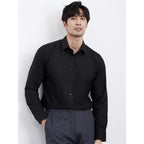 Men’s Wine Red Business Shirt – Elegant Slim-Fit Long Sleeve Formal & Casual Wear