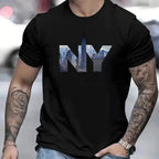Men’s Printed Short-Sleeved T-Shirt – Casual Graphic Tee for Everyday Wear