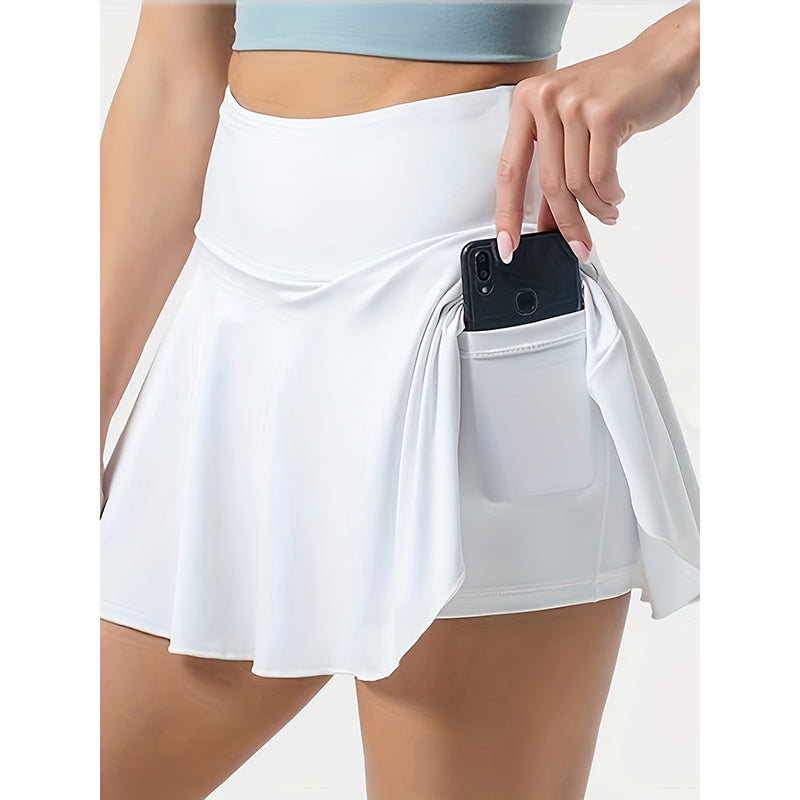 Women’s Tennis Skirt Golf Skorts – High-Waisted Athletic Skirt with Pockets & Inner Shorts