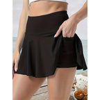 Women’s Tennis Skirt Golf Skorts – High-Waisted Athletic Skirt with Pockets & Inner Shorts