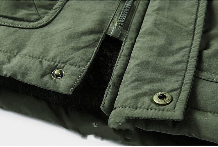 Men’s Thick Loose Brown Cotton Jacket – Warm Casual Winter Coat for Youth Style